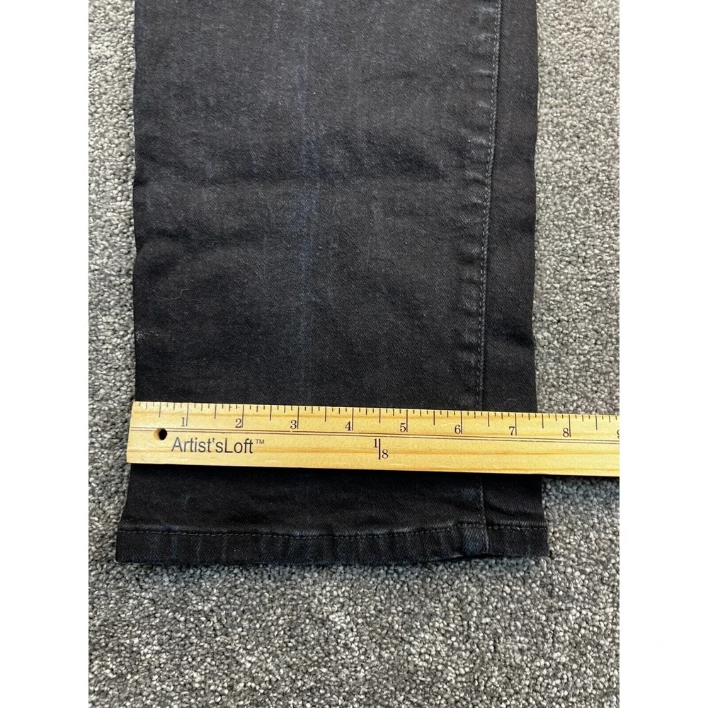 Nautica Jeans Mens Size 34X30 Pocket Regular Straight Fit Black Denim Flat Front